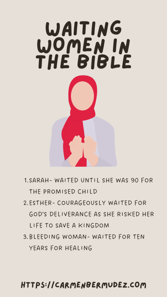 graphic of waiting women of the bible